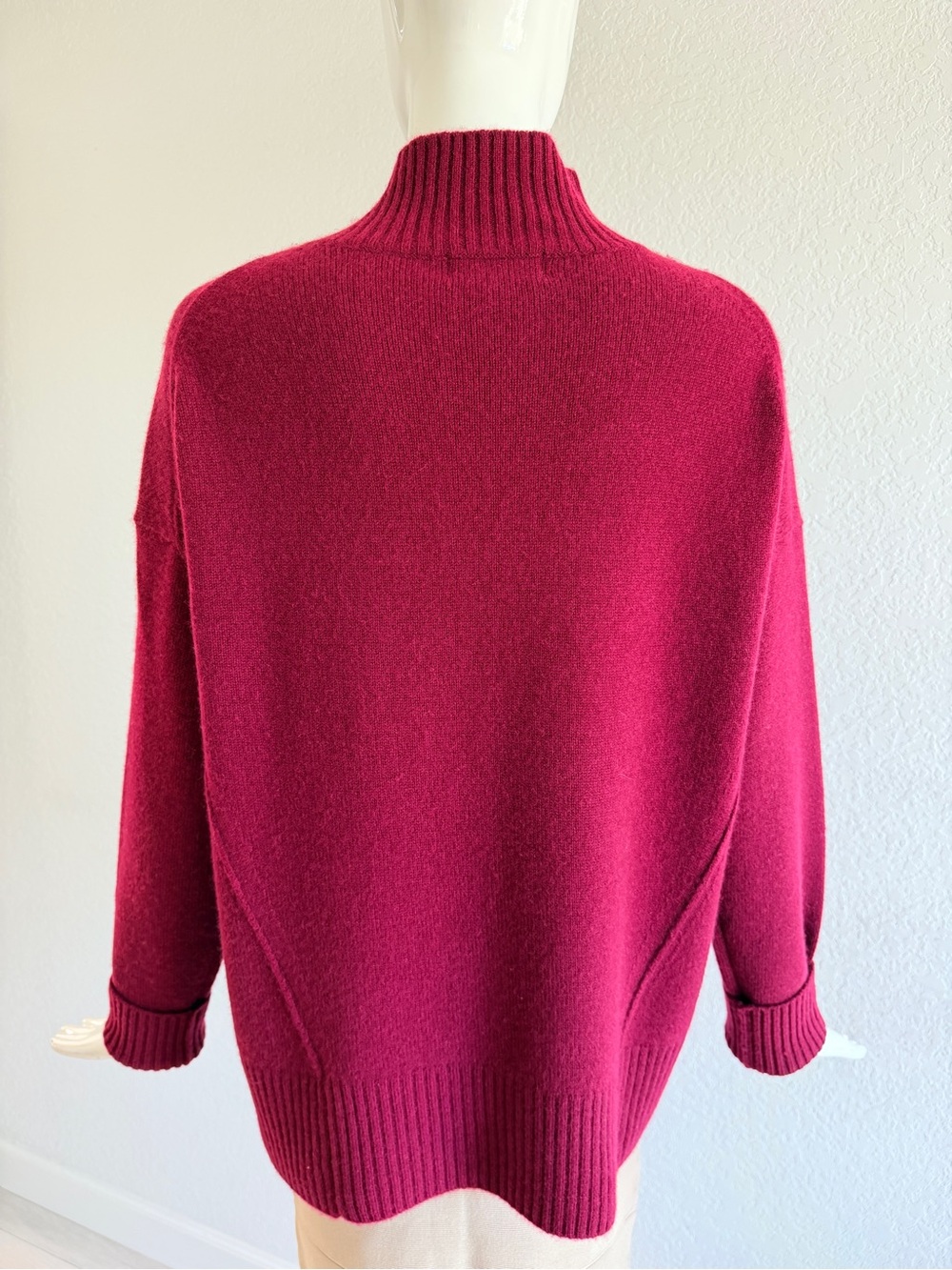 Pura Mock Neck Sweater - Raspberry - Picture 4 of 15